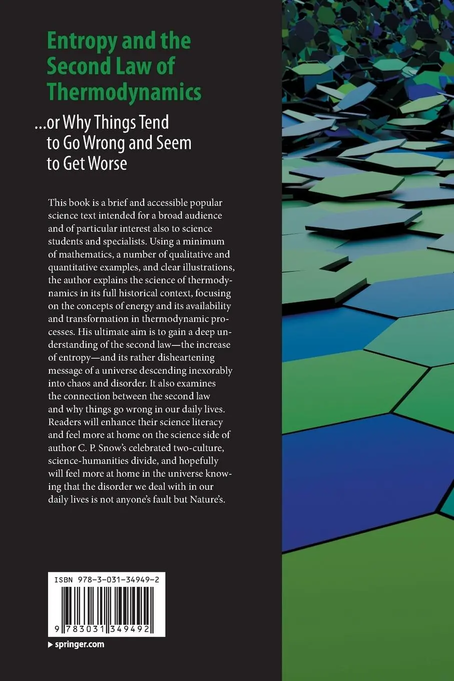 Rückseite: 9783031349492 | Entropy and the Second Law of Thermodynamics | Robert Fleck | Buch
