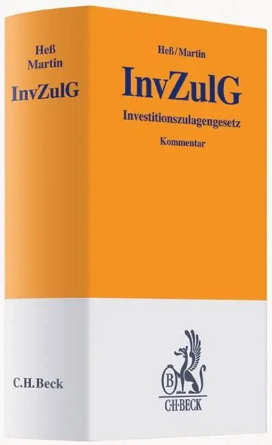 Investitionszulagengesetz. InvZulG - Neuware