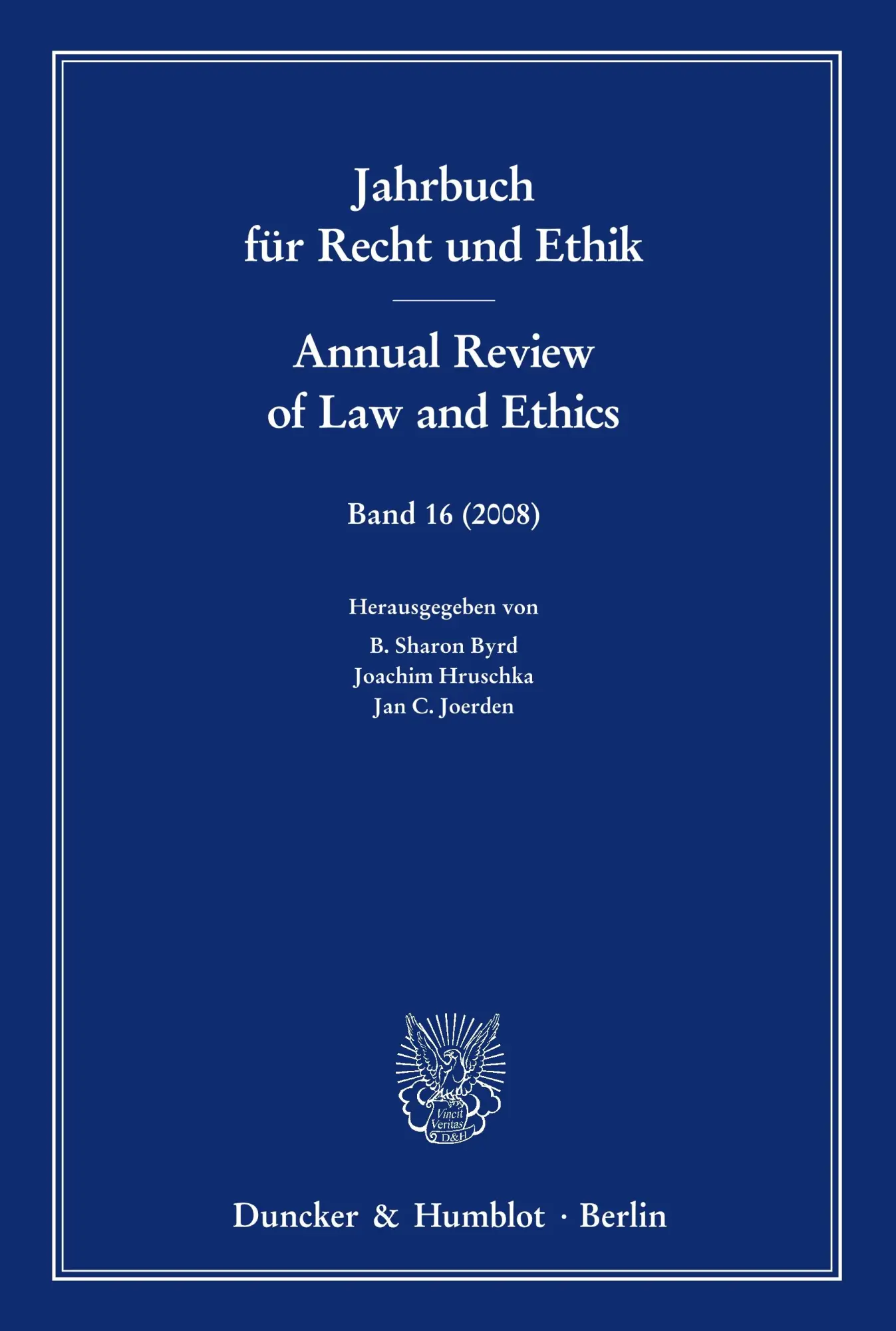 Cover: 9783428129492 | Jahrbuch für Recht und Ethik - Annual Review of Law and Ethics. | Buch