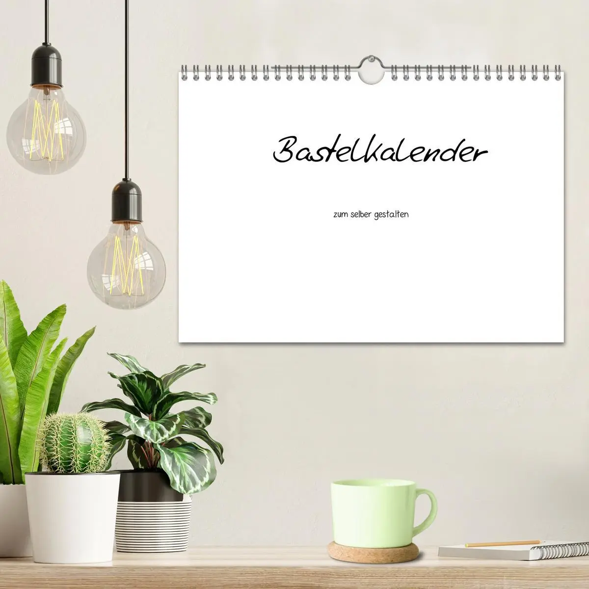 Bild: 9783516169492 | Bastelkalender - Weiss (Wandkalender 2026 DIN A4 quer), CALVENDO...