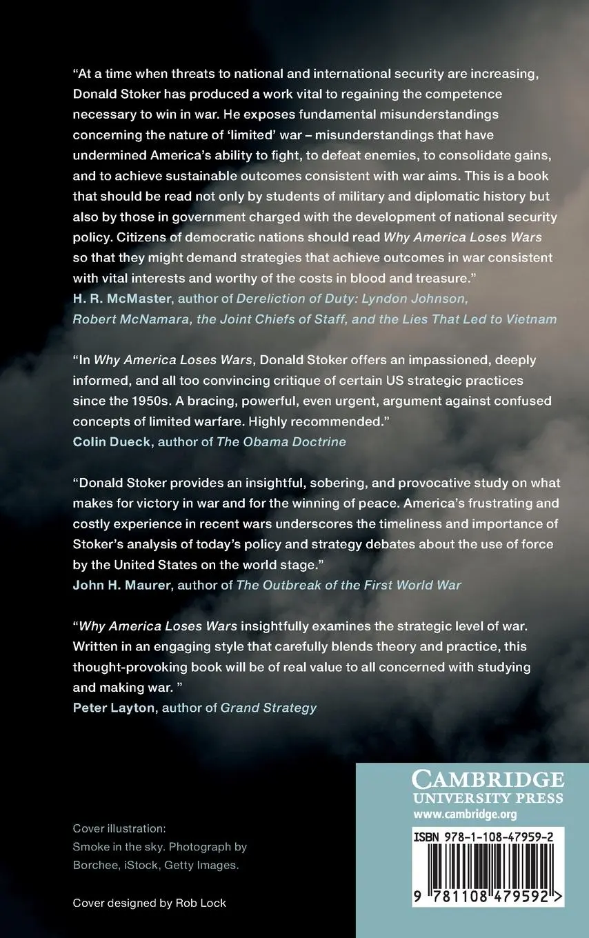 Rückseite: 9781108479592 | Why America Loses Wars | Donald Stoker | Buch | Englisch | 2019