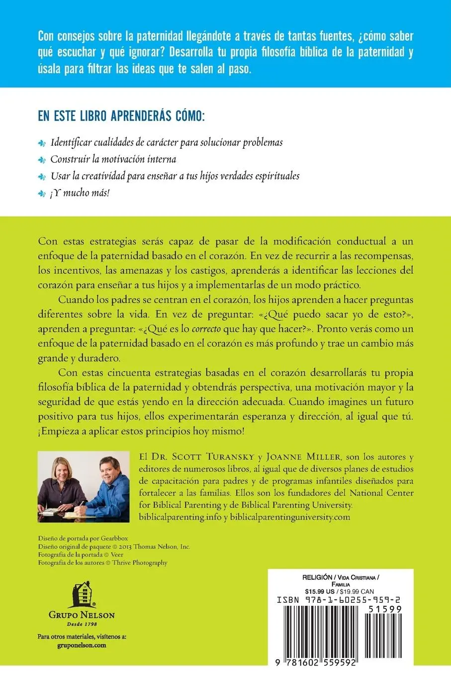 Rückseite: 9781602559592 | Un Manual Para Padres Cristianos | Scott R. N. Turansky (u. a.) | Buch