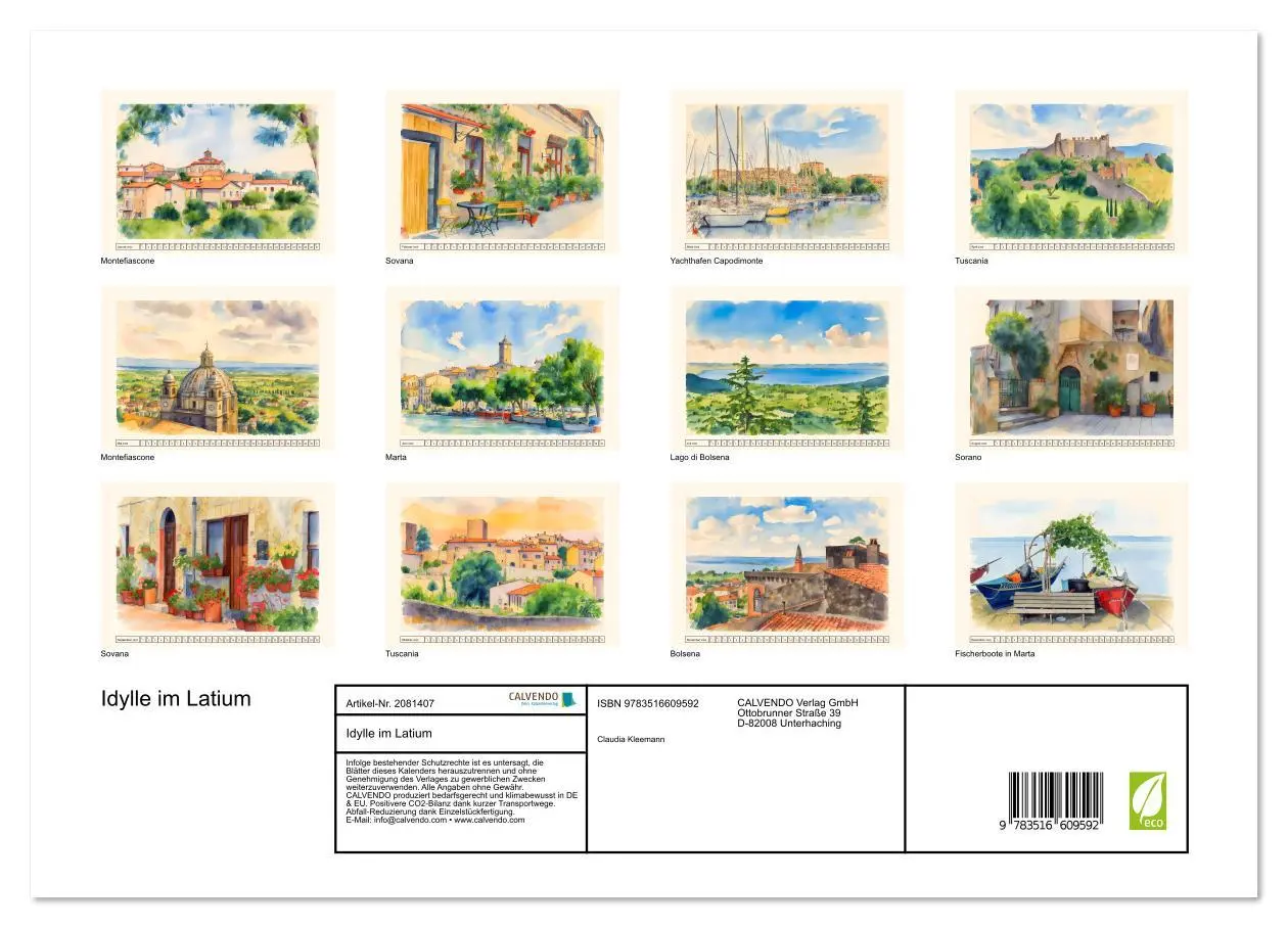 Bild: 9783516609592 | Idylle im Latium (Wandkalender 2026 DIN A3 quer), CALVENDO...