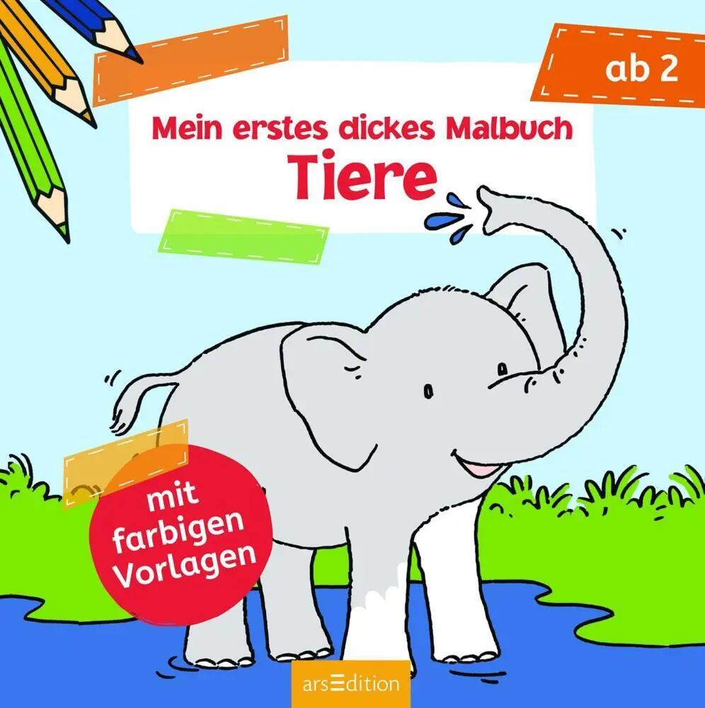 Bild: 9783845839592 | Mein erstes dickes Malbuch ab 2 - Tiere | Mit farbigen Vorlagen | Buch