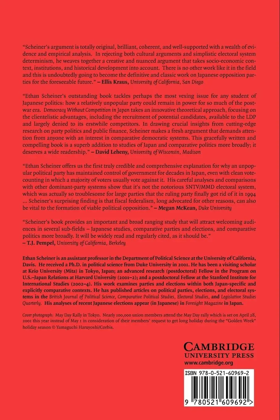 Rückseite: 9780521609692 | Democracy Without Competition in Japan | Ethan Scheiner | Taschenbuch