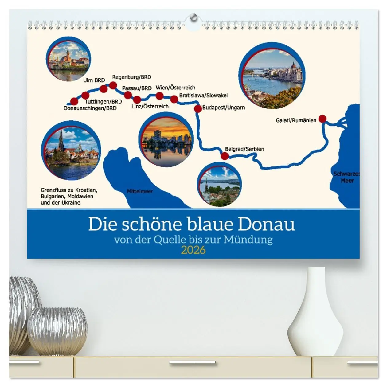 Cover: 9783457299692 | Die schöne blaue Donau (hochwertiger Premium Wandkalender 2026 DIN...