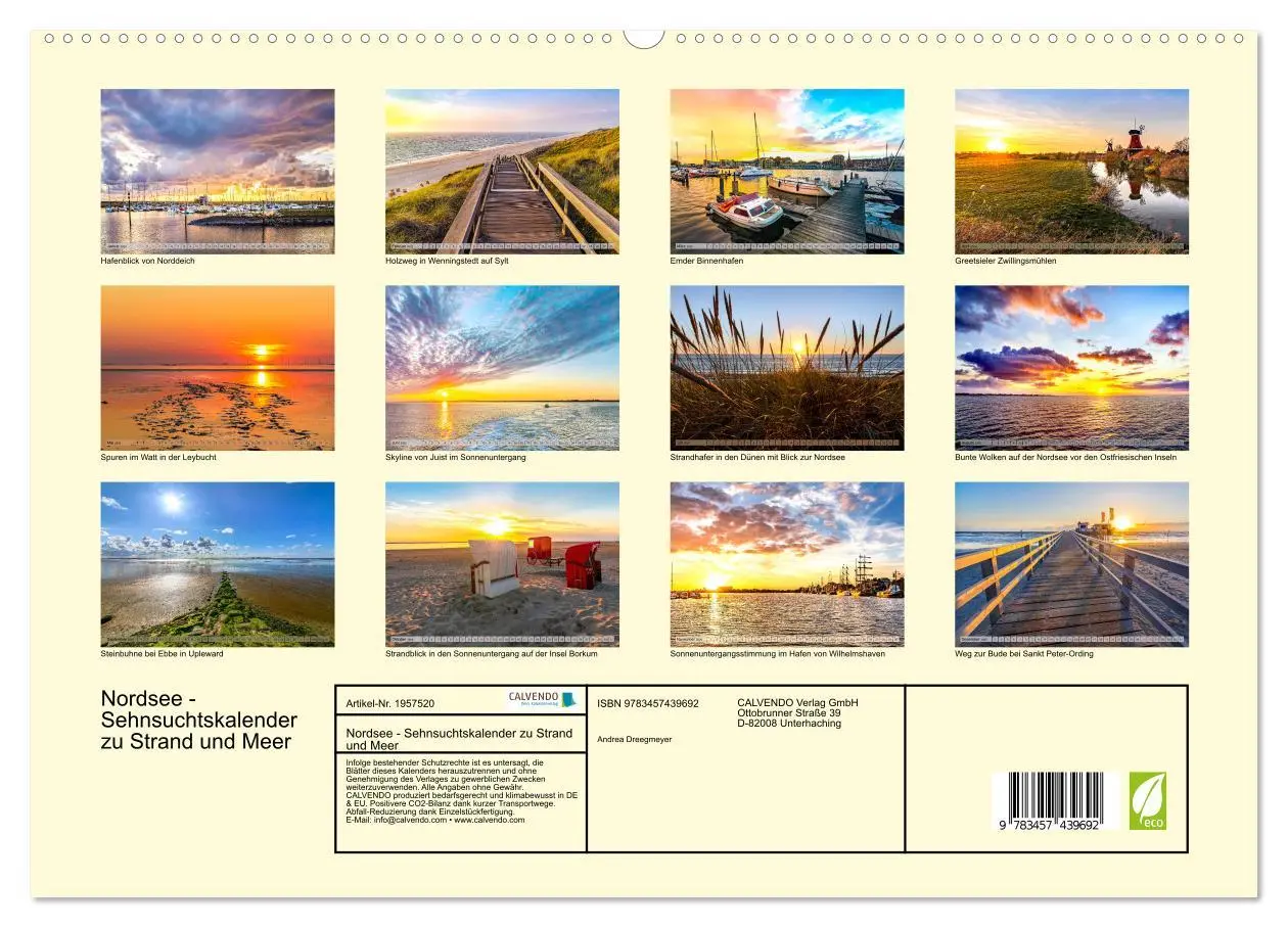 Bild: 9783457439692 | Nordsee - Sehnsuchtskalender zu Strand und Meer (hochwertiger...