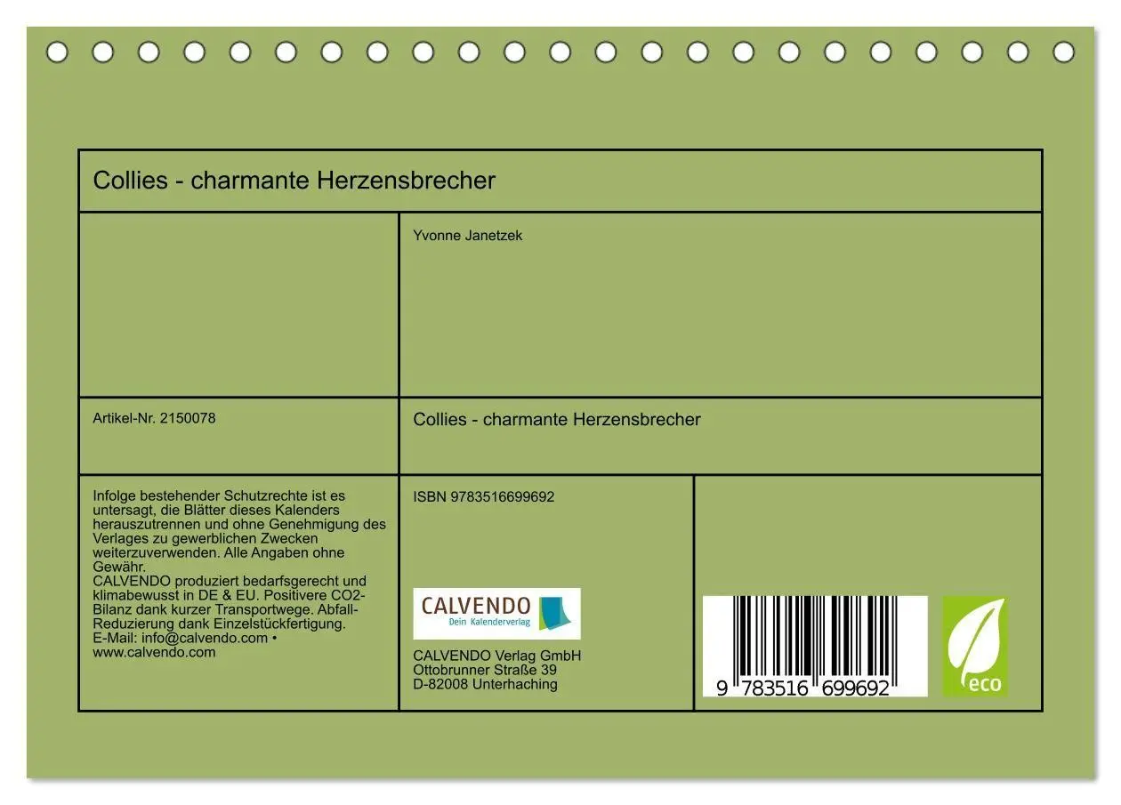 Bild: 9783516699692 | Collies - charmante Herzensbrecher (Tischkalender 2026 DIN A5...