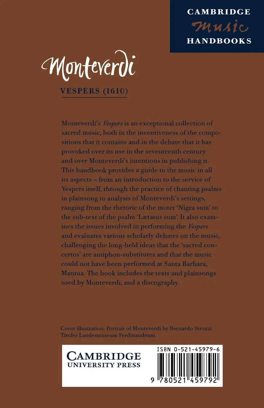 Rückseite: 9780521459792 | Monteverdi | Vespers (1610) | John Whenham (u. a.) | Taschenbuch
