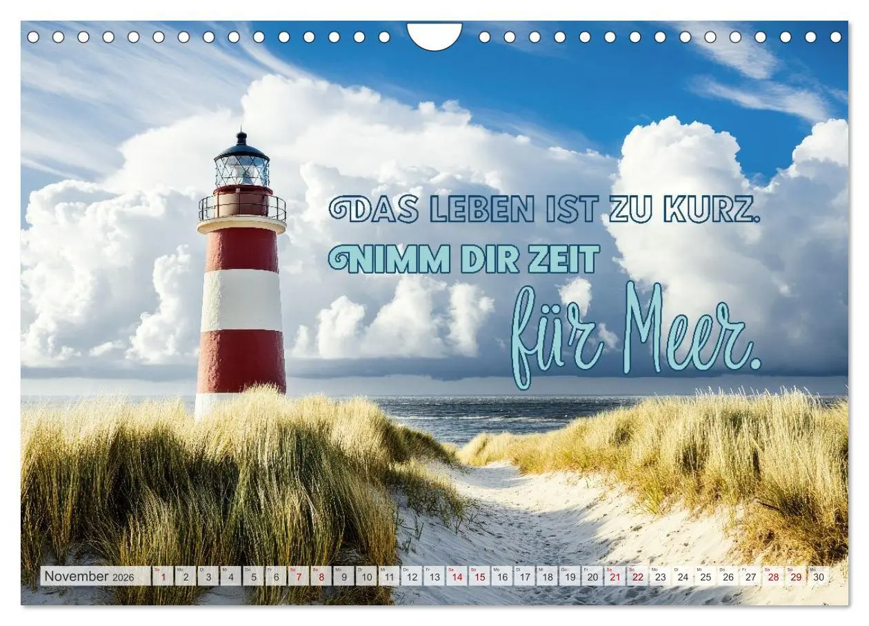 Bild: 9783516209792 | KÜSTENZAUBER Sehnsucht nach Meer (Wandkalender 2026 DIN A4 quer),...