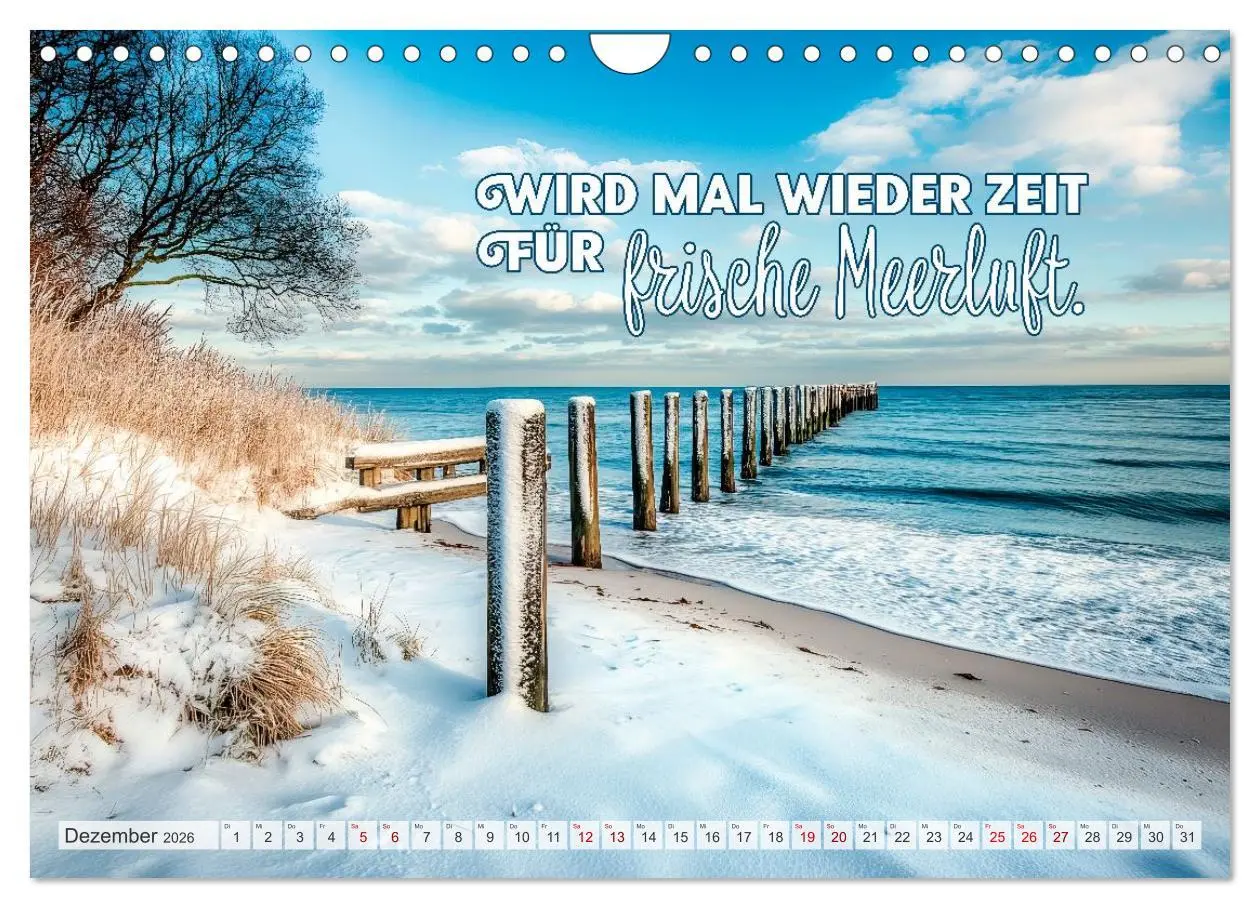 Bild: 9783516209792 | KÜSTENZAUBER Sehnsucht nach Meer (Wandkalender 2026 DIN A4 quer),...