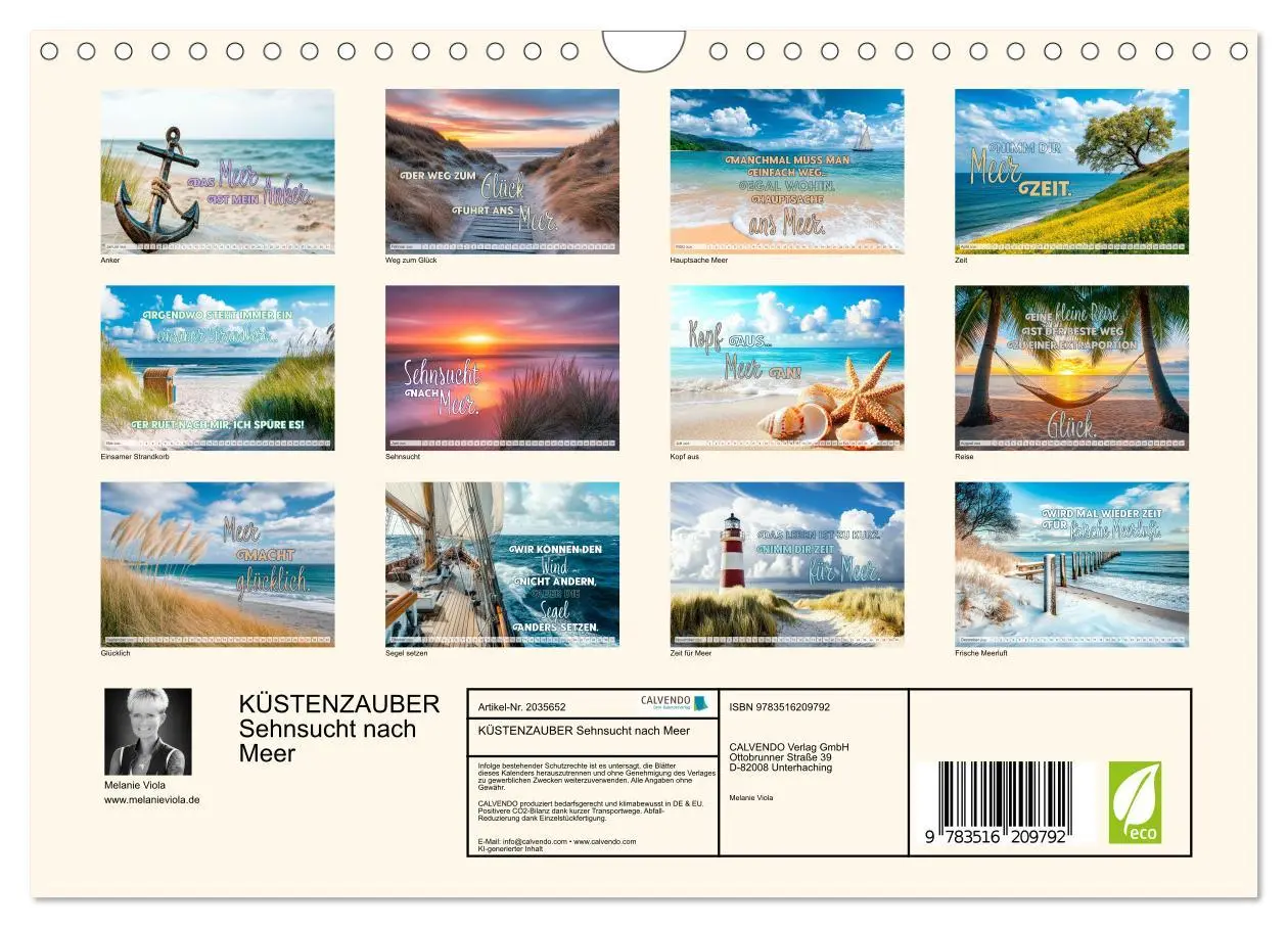 Bild: 9783516209792 | KÜSTENZAUBER Sehnsucht nach Meer (Wandkalender 2026 DIN A4 quer),...