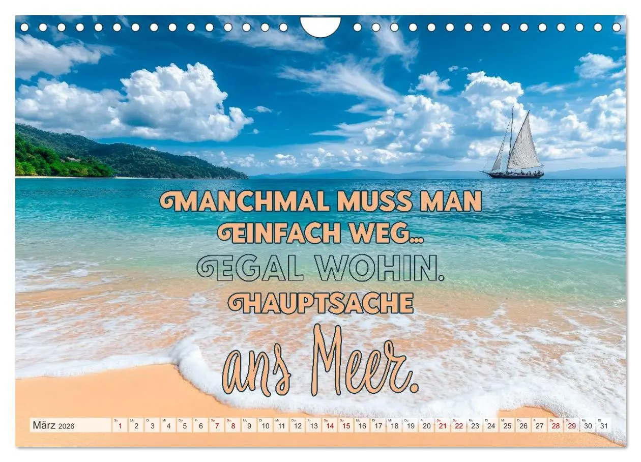 Bild: 9783516209792 | KÜSTENZAUBER Sehnsucht nach Meer (Wandkalender 2026 DIN A4 quer),...