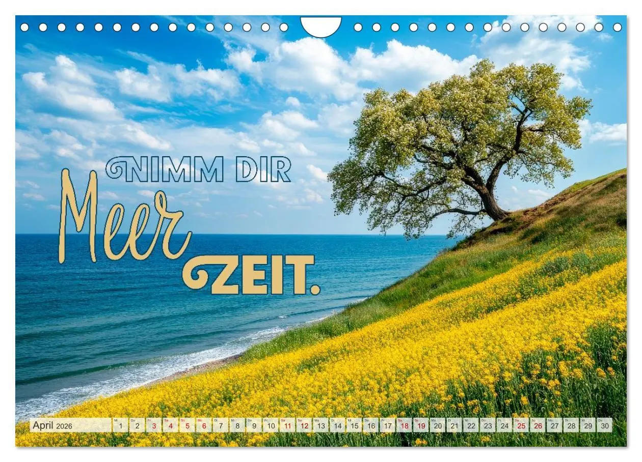 Bild: 9783516209792 | KÜSTENZAUBER Sehnsucht nach Meer (Wandkalender 2026 DIN A4 quer),...