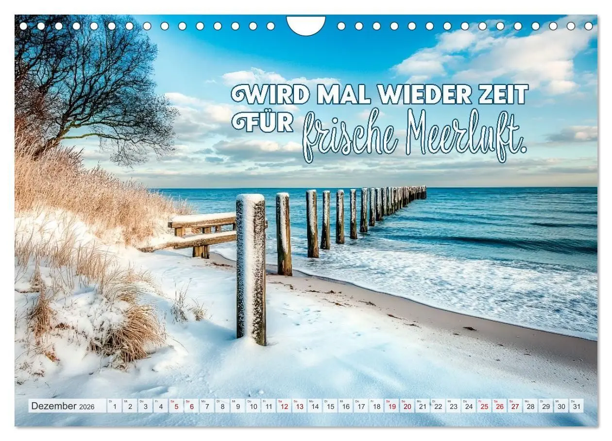 Bild: 9783516209792 | KÜSTENZAUBER Sehnsucht nach Meer (Wandkalender 2026 DIN A4 quer),...
