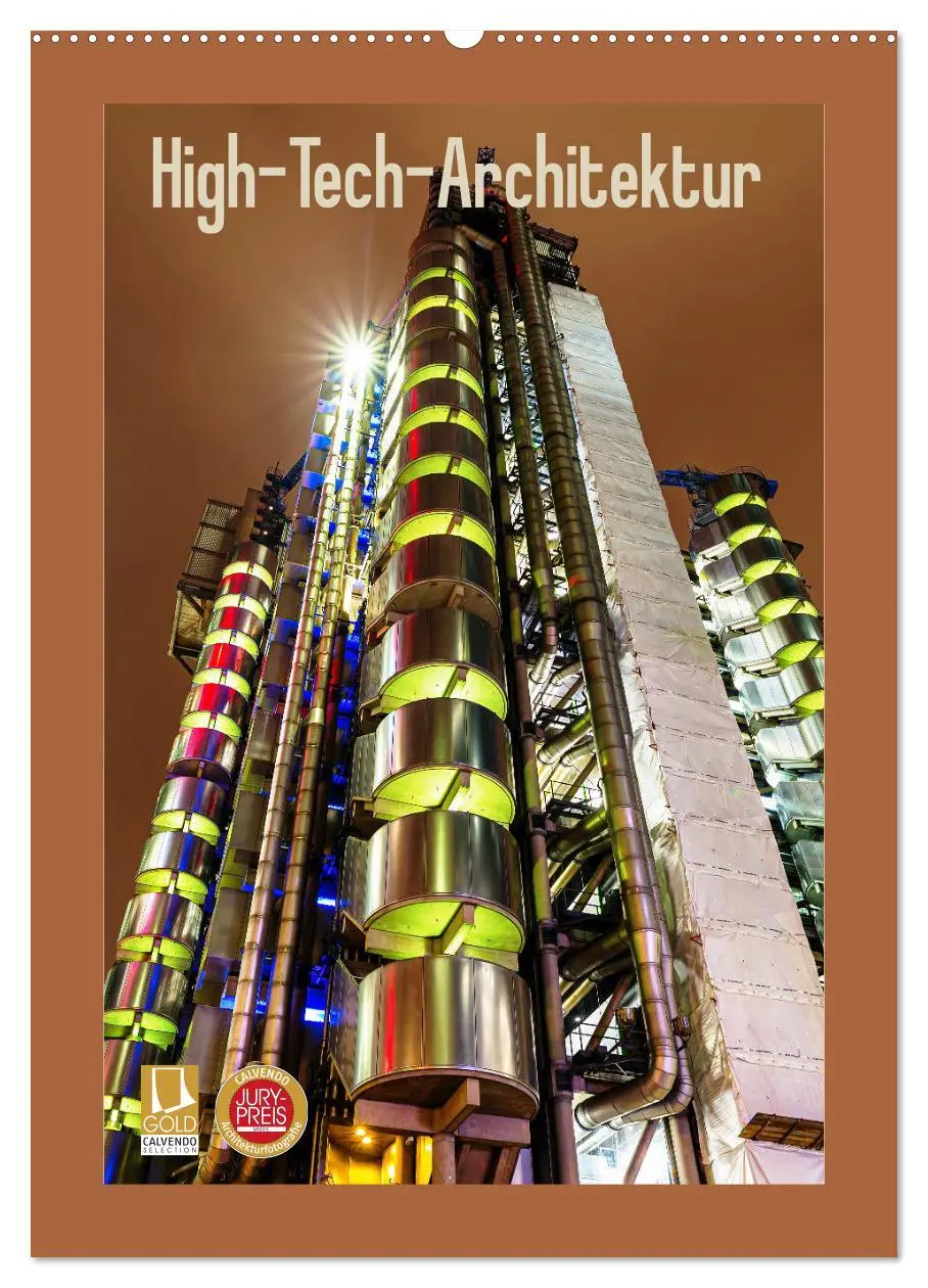 Cover: 9783516379792 | High-Tech-Architektur (Wandkalender 2026 DIN A2 hoch), CALVENDO...