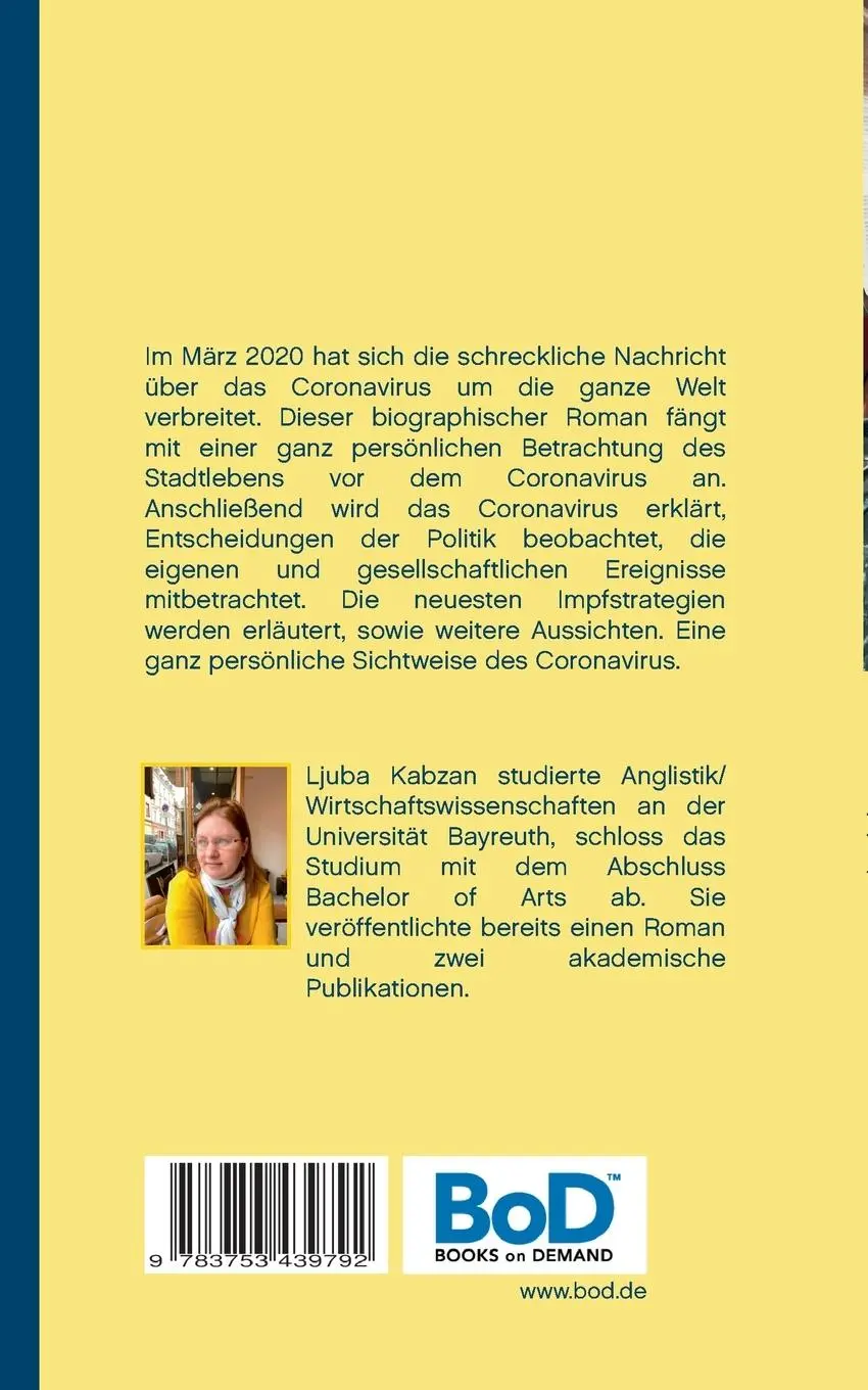 Rückseite: 9783753439792 | Meine Stadterlebnisse und das Coronavirus | Eine Betrachtung | Kabzan