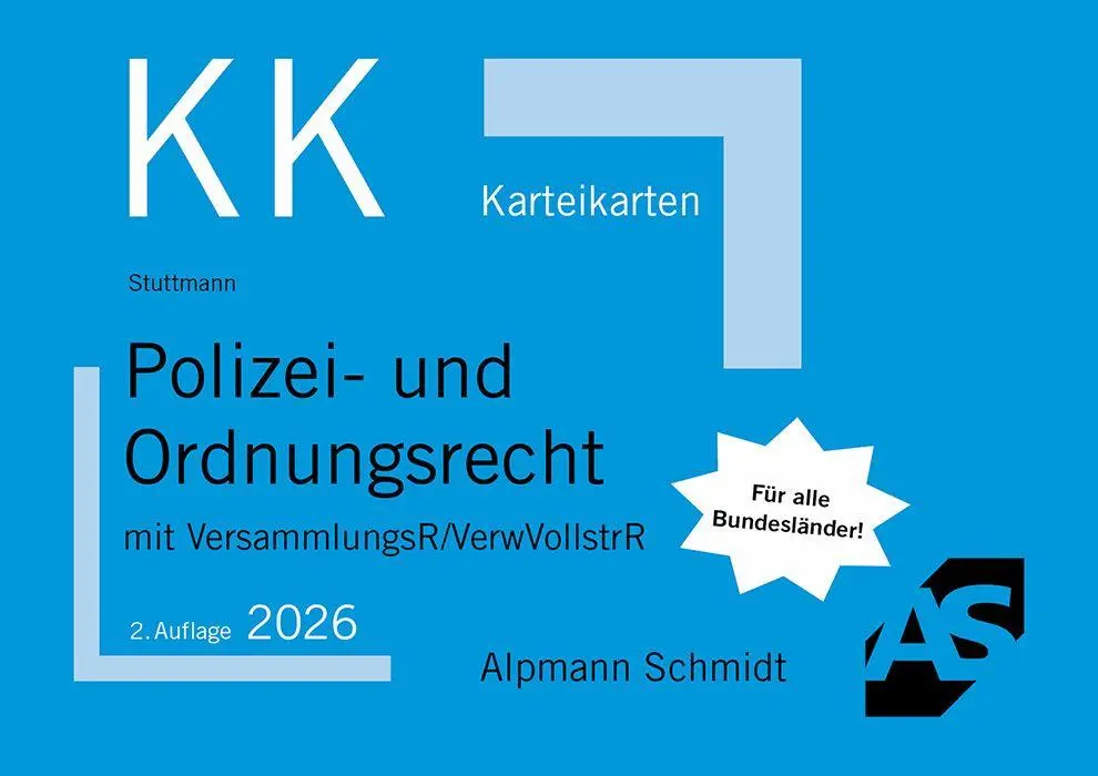 Cover: 9783867529792 | Karteikarten Polizei- und Ordnungsrecht | Martin Stuttmann | Box
