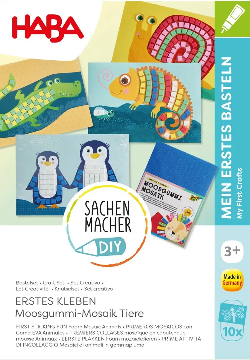 Cover: 4010168289892 | Bastelset - Erstes Kleben Moosgummi-Mosaik Tiere | Kit (Bastelset)