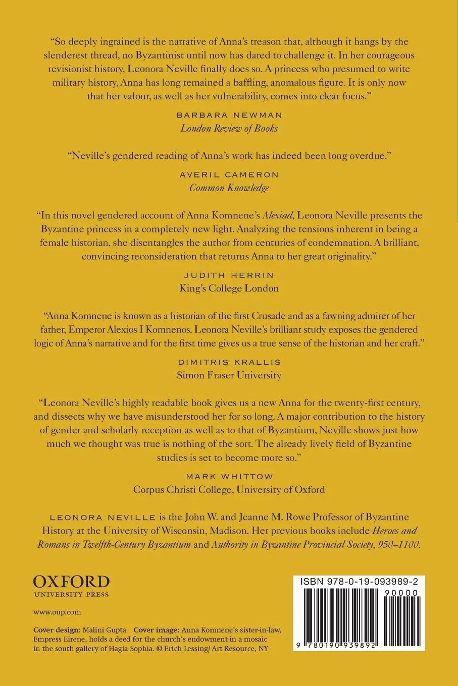 Rückseite: 9780190939892 | Anna Komnene | The Life and Work of a Medieval Historian | Neville
