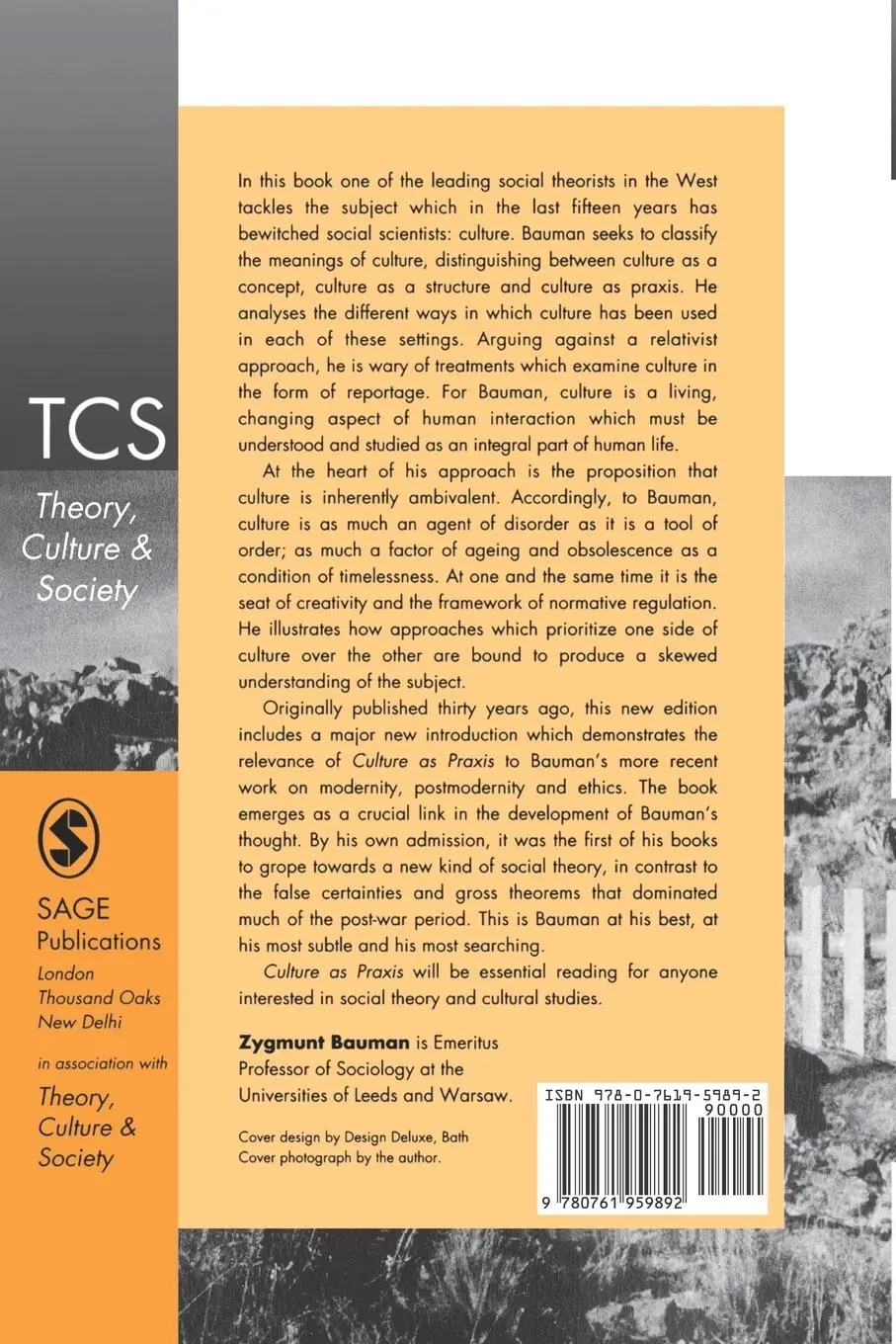 Rückseite: 9780761959892 | Culture as Praxis | Zygmunt Bauman | Taschenbuch | Englisch | 1998