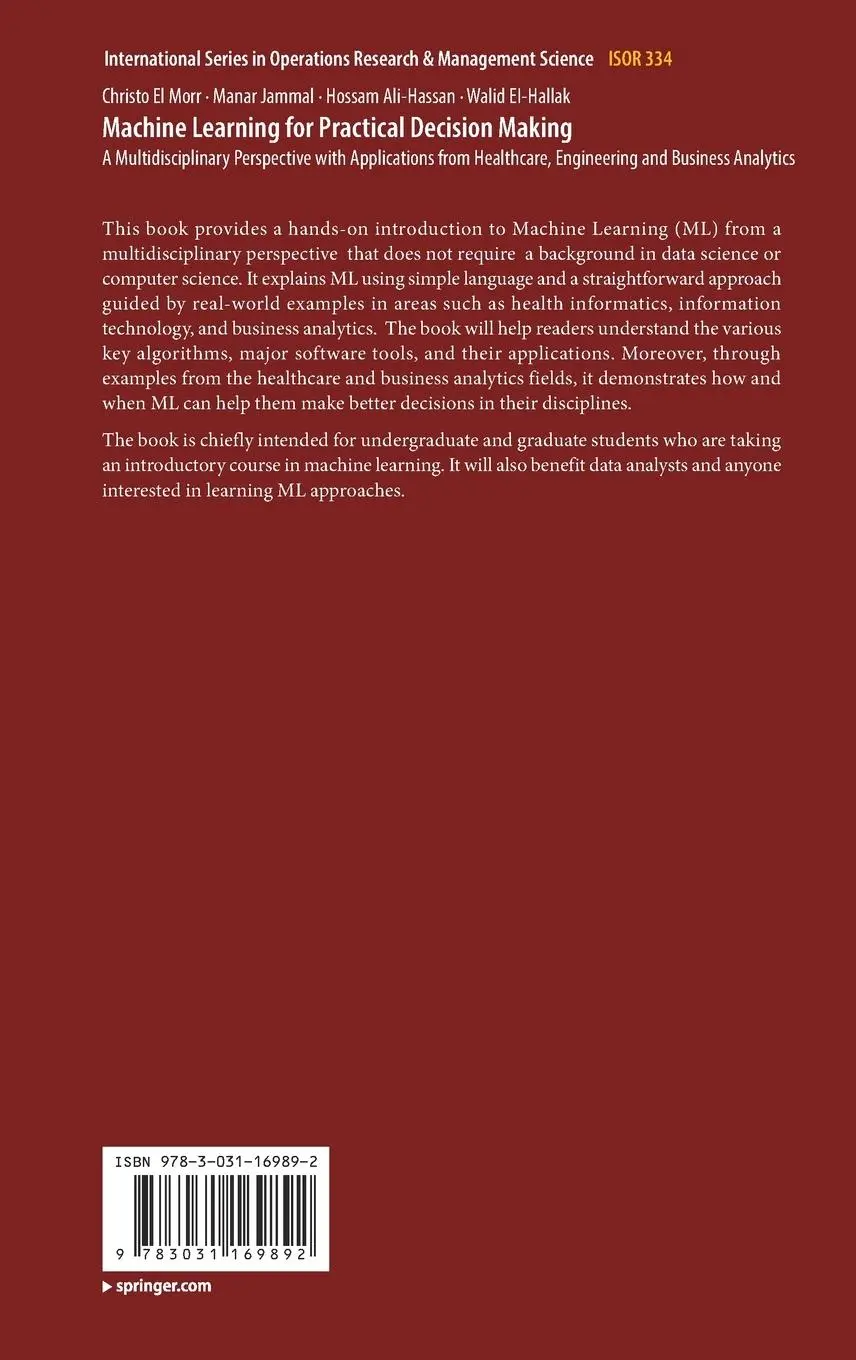 Rückseite: 9783031169892 | Machine Learning for Practical Decision Making | Morr (u. a.) | Buch