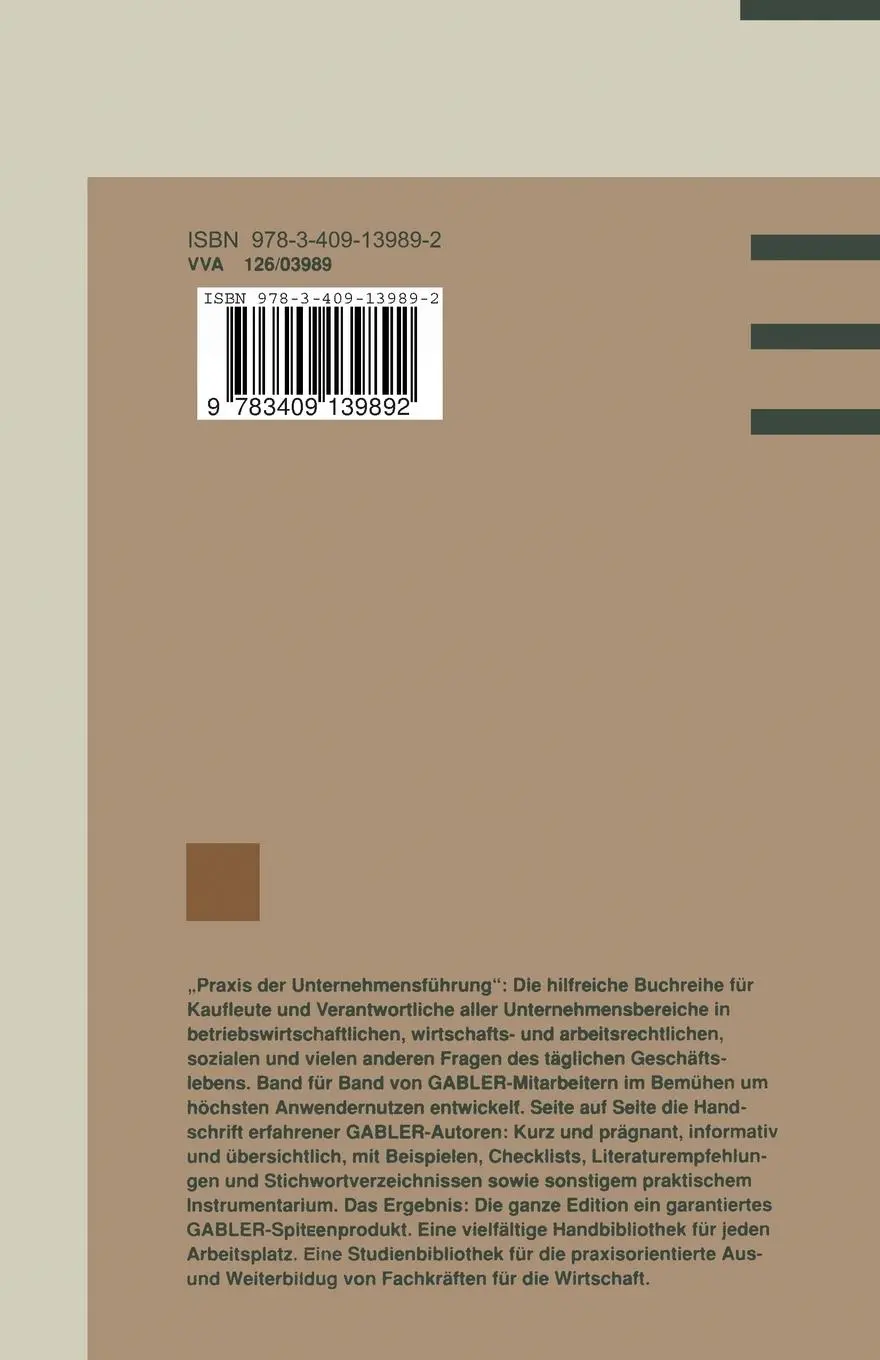 Rückseite: 9783409139892 | Unternehmensformen und Unternehmenszusammenschlüsse | Löffelholz Josef