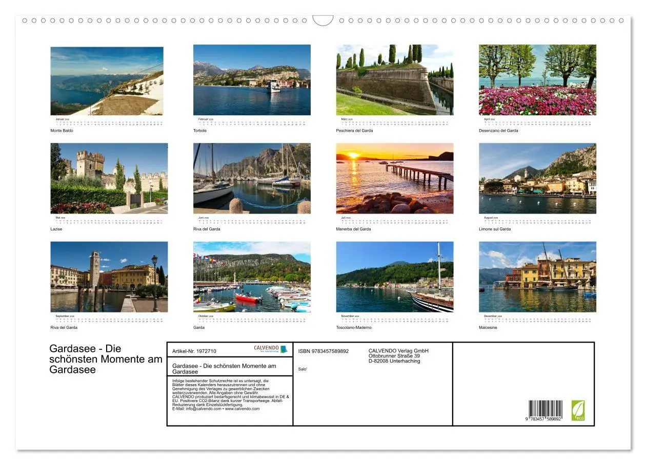 Bild: 9783457589892 | Gardasee - Die schönsten Momente am Gardasee (Wandkalender 2026 DIN...