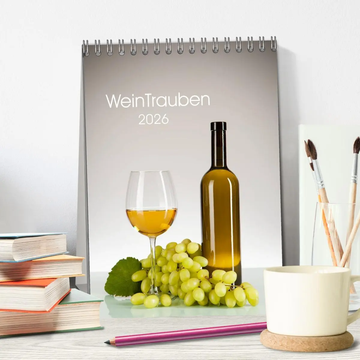 Bild: 9783516439892 | WeinTrauben 2026 (Tischkalender 2026 DIN A5 hoch), CALVENDO...