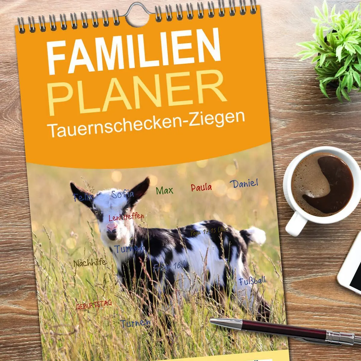 Bild: 9783516509892 | Familienplaner 2026 - Tauernschecken-Ziegen mit 5 Spalten...