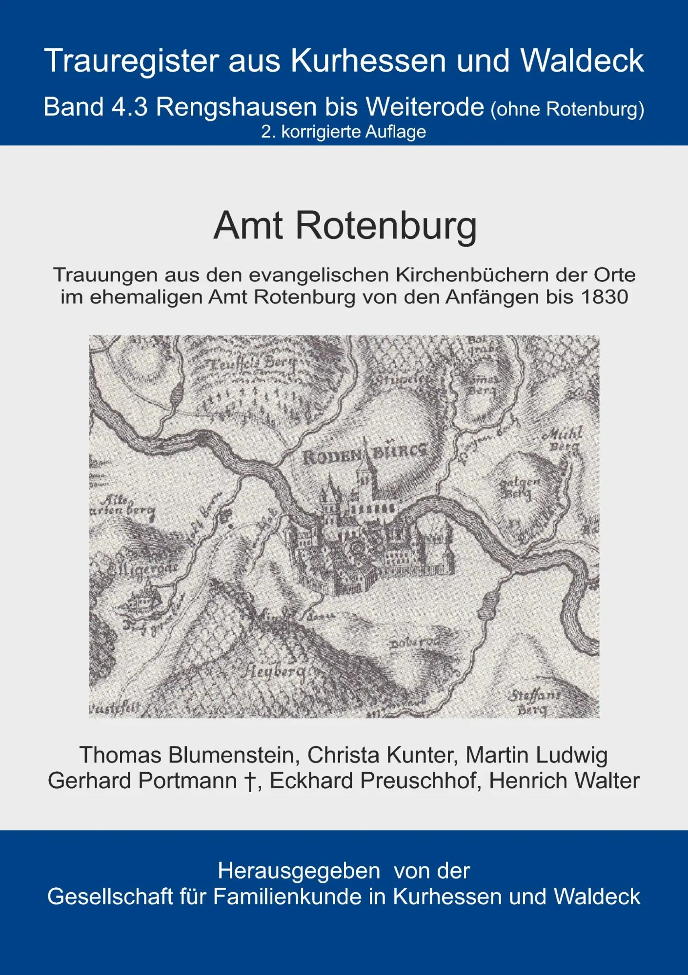 Amt Rotenburg: Trauregister von Kurhessen und Waldeck, Band 4.3 Rengshausen bis Weiterrode