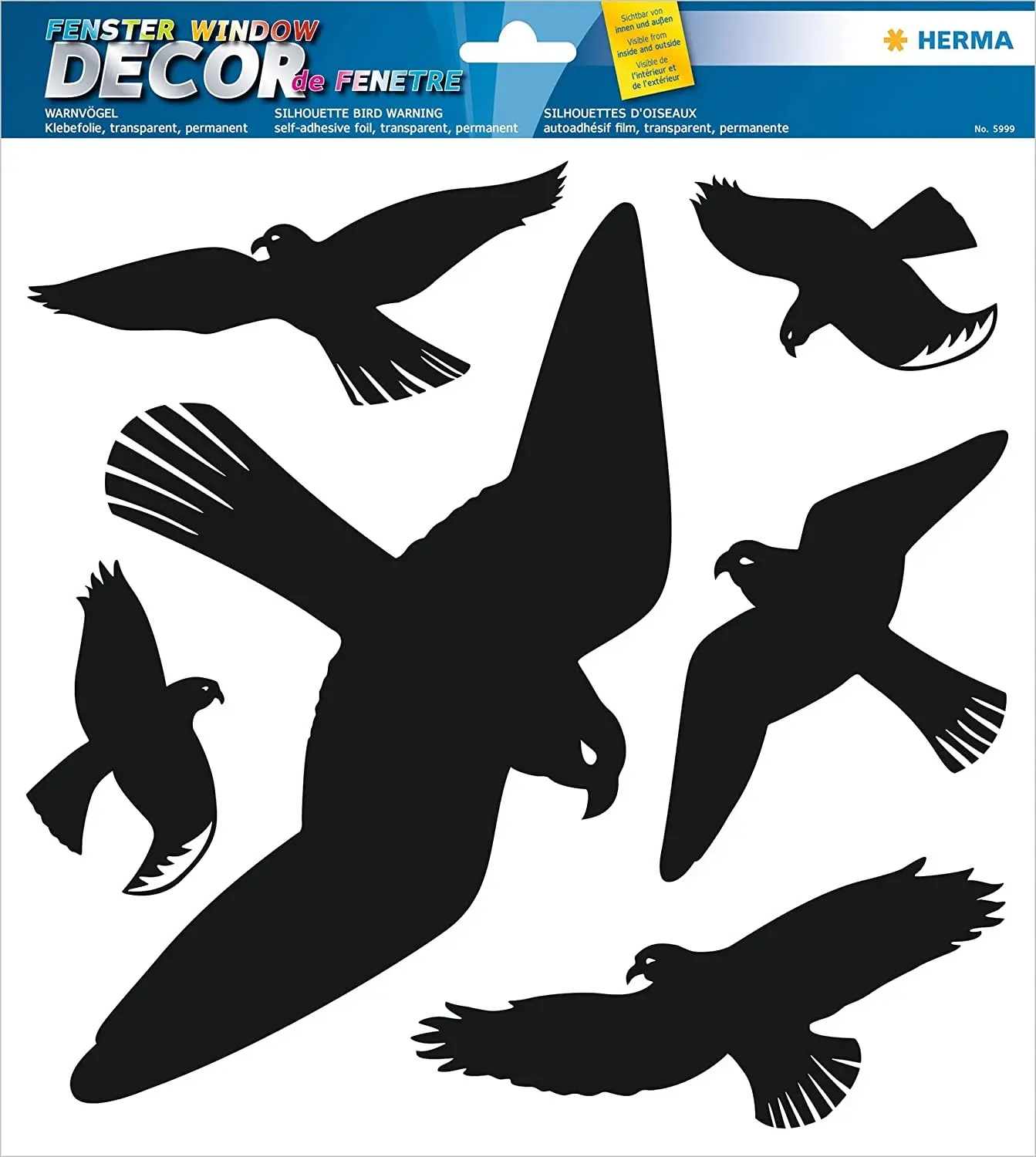 Cover: 4008705059992 | HERMA Warnvögel Aufkleber für Fenster 30x30 cm wetterfest | 5999