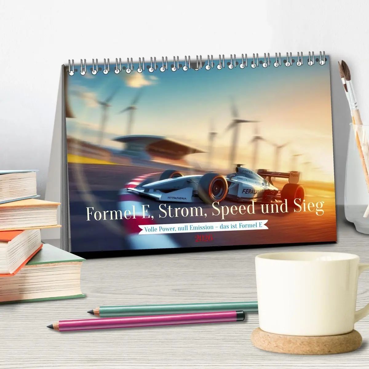 Bild: 9783516669992 | Formel E, Strom, Speed und Sieg (Tischkalender 2026 DIN A5 quer),...
