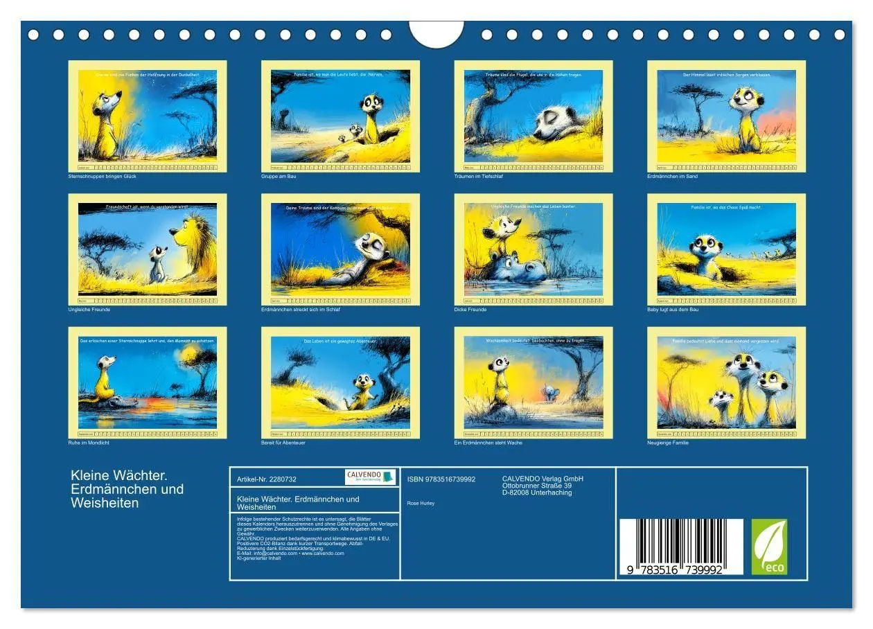Bild: 9783516739992 | Kleine Wächter. Erdmännchen und Weisheiten (Wandkalender 2026 DIN...