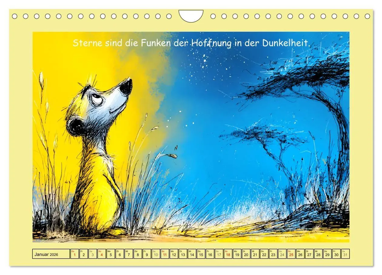 Bild: 9783516739992 | Kleine Wächter. Erdmännchen und Weisheiten (Wandkalender 2026 DIN...