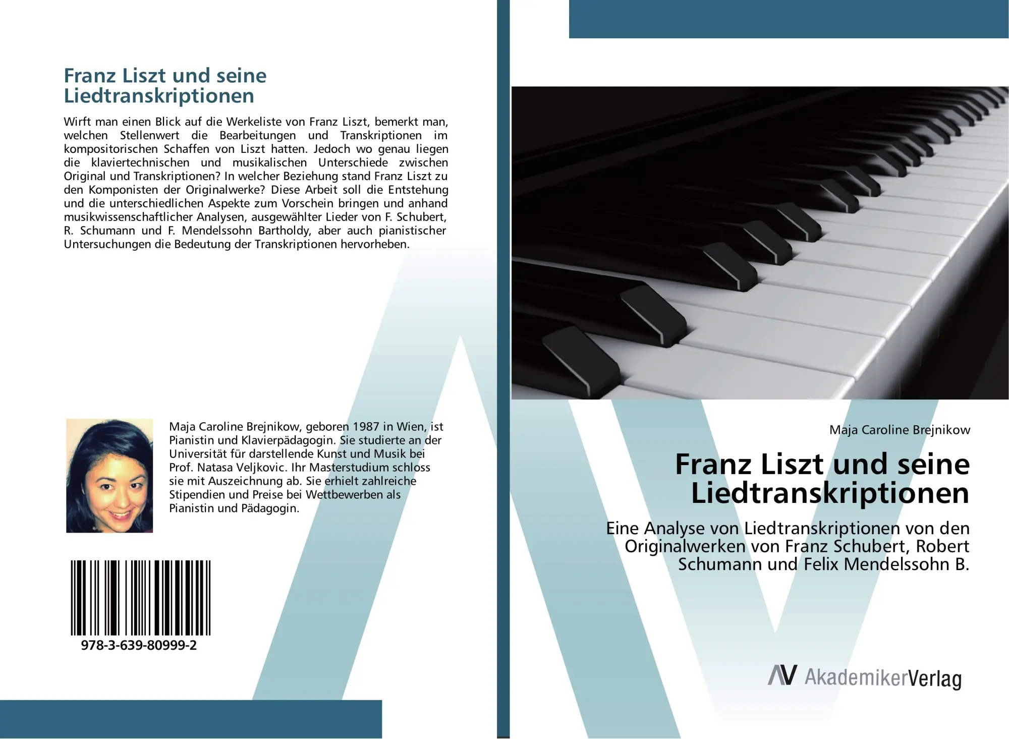 Cover: 9783639809992 | Franz Liszt und seine Liedtranskriptionen | Maja Caroline Brejnikow