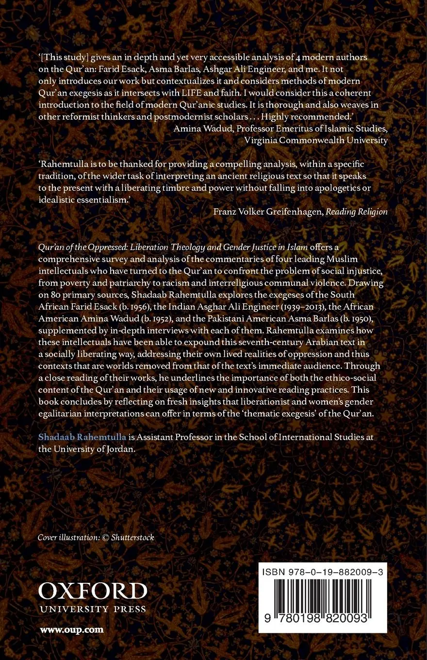 Rückseite: 9780198820093 | Qur'an of the Oppressed | Shadaab Rahemtulla | Taschenbuch | Englisch