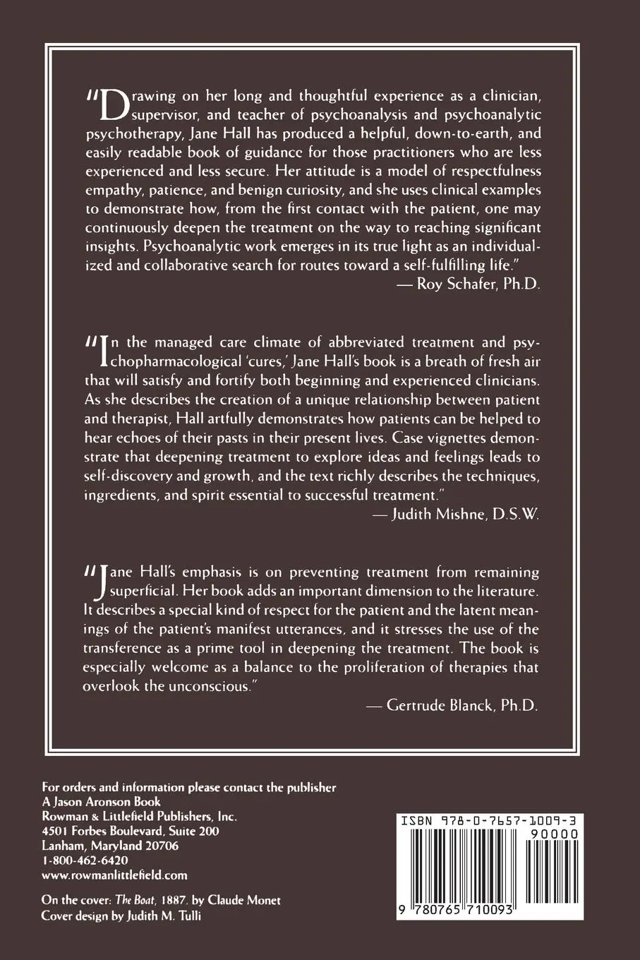 Rückseite: 9780765710093 | Deepening the Treatment | Jane S. Hall | Taschenbuch | Englisch | 2013