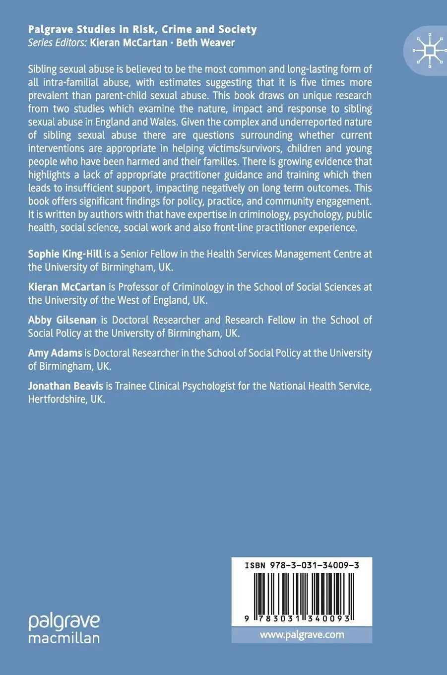 Rückseite: 9783031340093 | Understanding and Responding to Sibling Sexual Abuse | Buch | xv