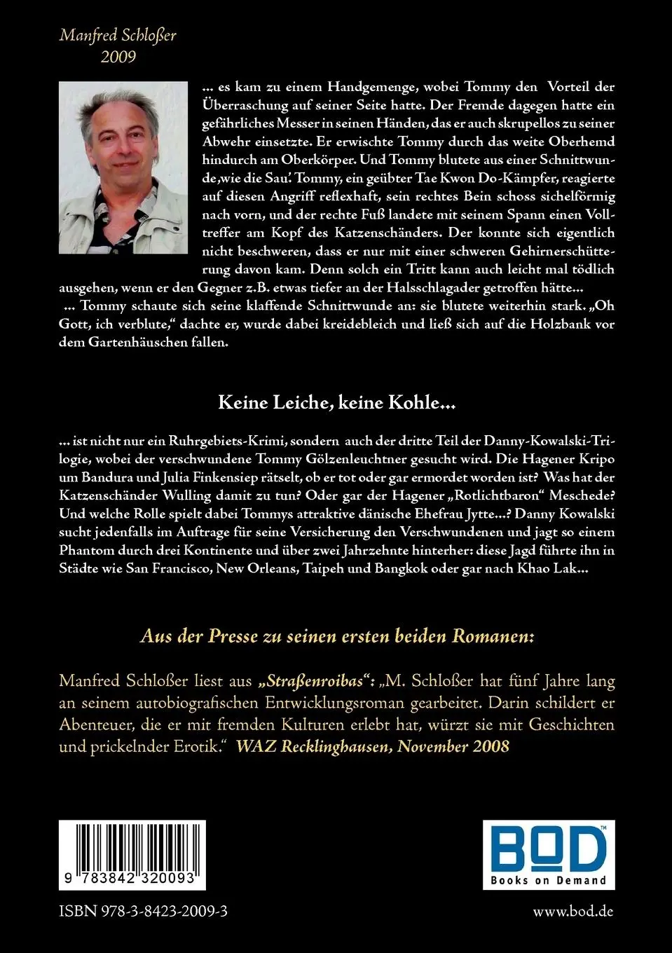 Rückseite: 9783842320093 | Keine Leiche, keine Kohle... | Kriminalroman | Manfred Schloßer | Buch