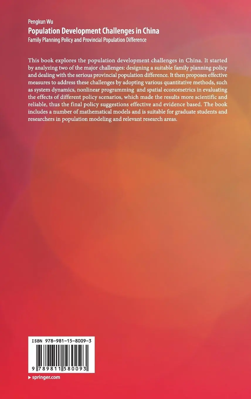 Rückseite: 9789811580093 | Population Development Challenges in China | Pengkun Wu | Buch | xix