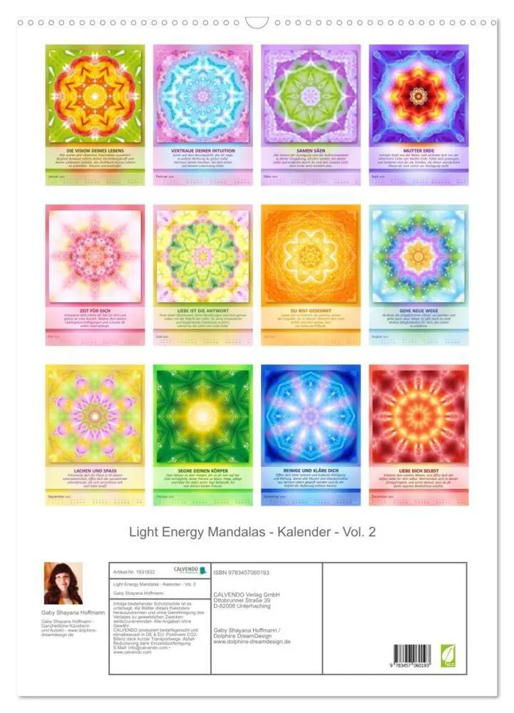 Bild: 9783457060193 | Light Energy Mandalas - Kalender - Vol. 2 (Wandkalender 2025 DIN A2...