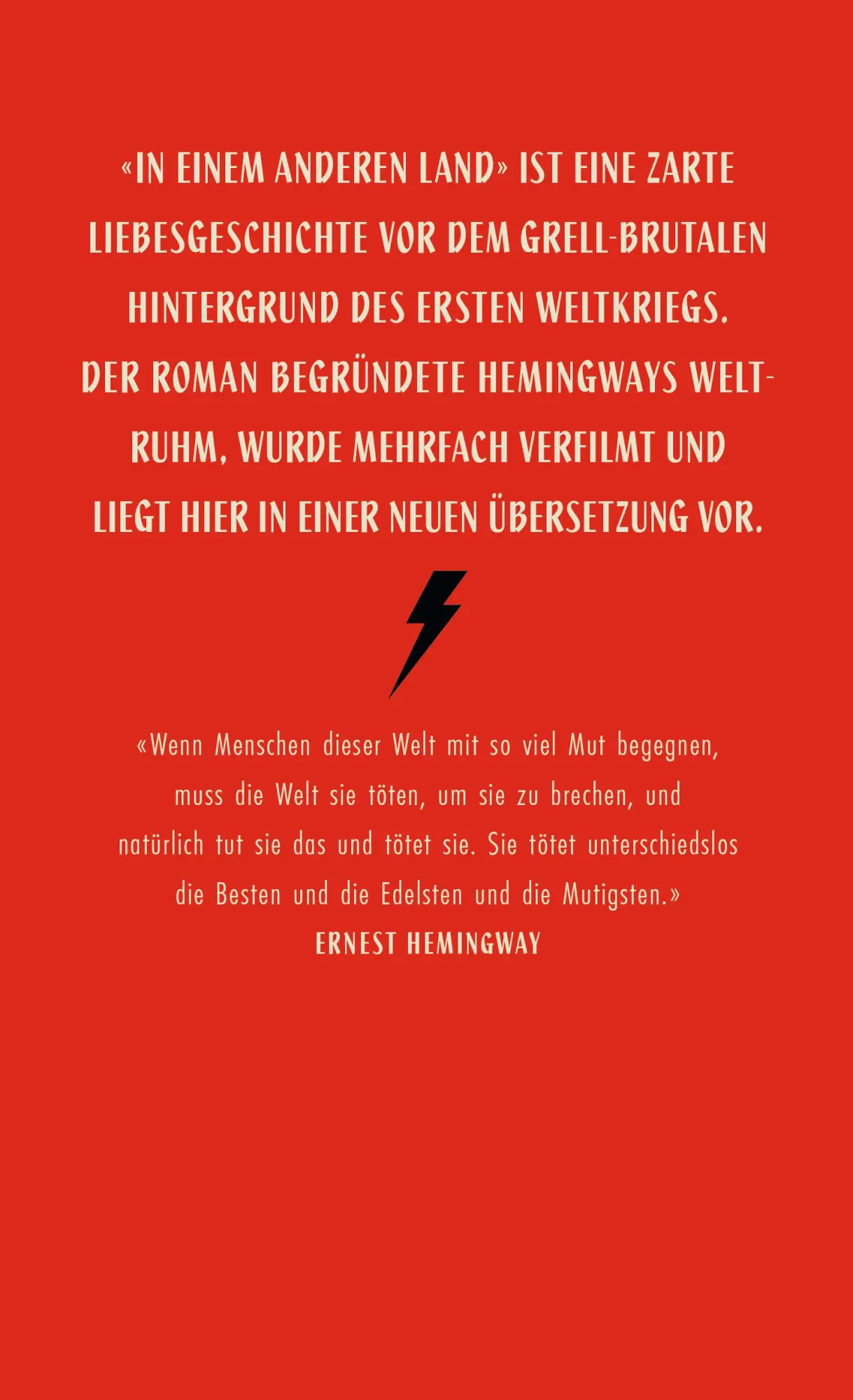 Rückseite: 9783498030193 | In einem anderen Land | Ernest Hemingway | Buch | 400 S. | Deutsch