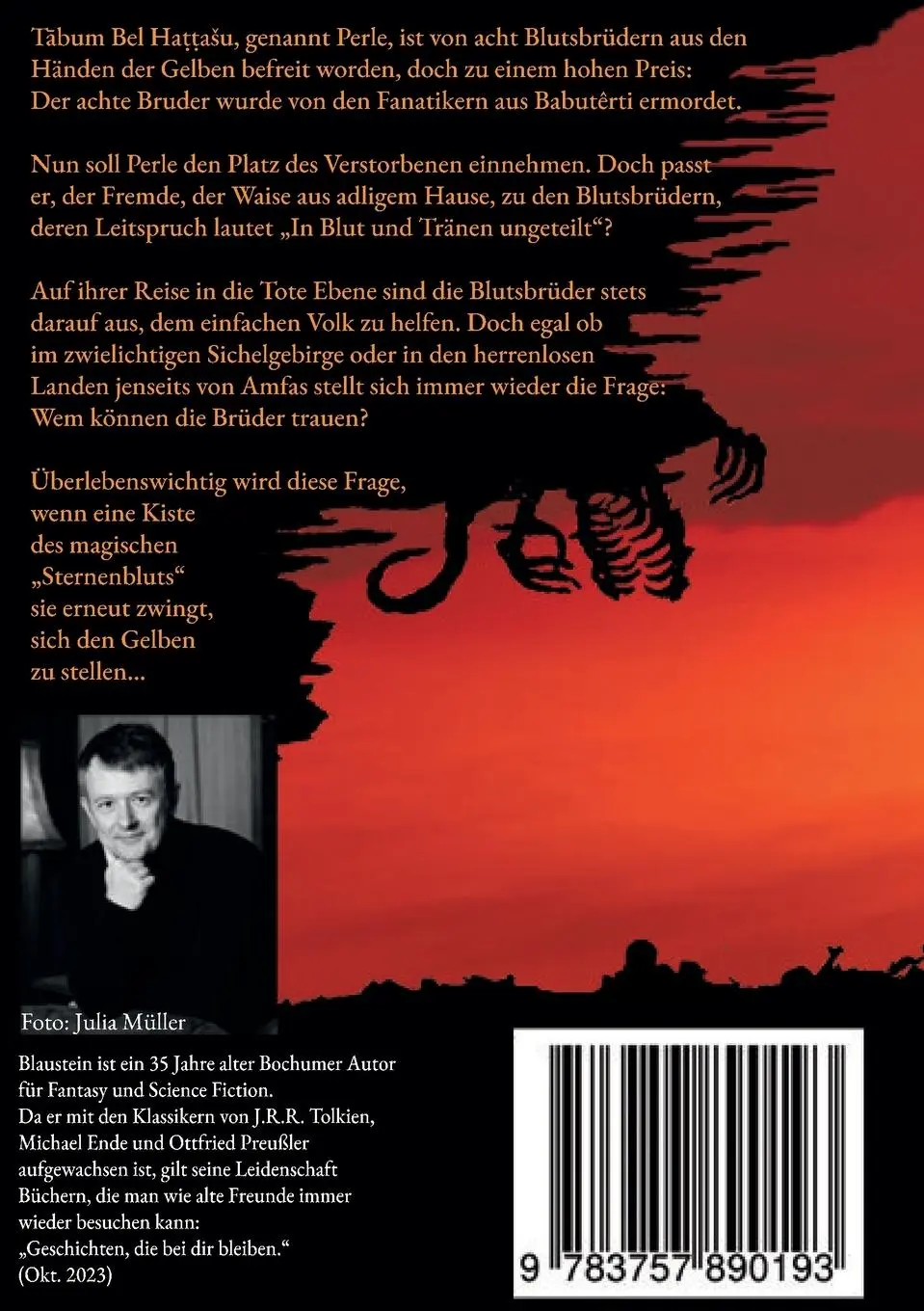 Rückseite: 9783757890193 | Brüdergesänge aus der Toten Ebene | Autor Blaustein | Taschenbuch