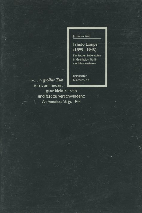 Cover: 9783969820193 | Friedo Lampe (1899-1945) | Johannes Graf | Taschenbuch | 16 S. | 2020
