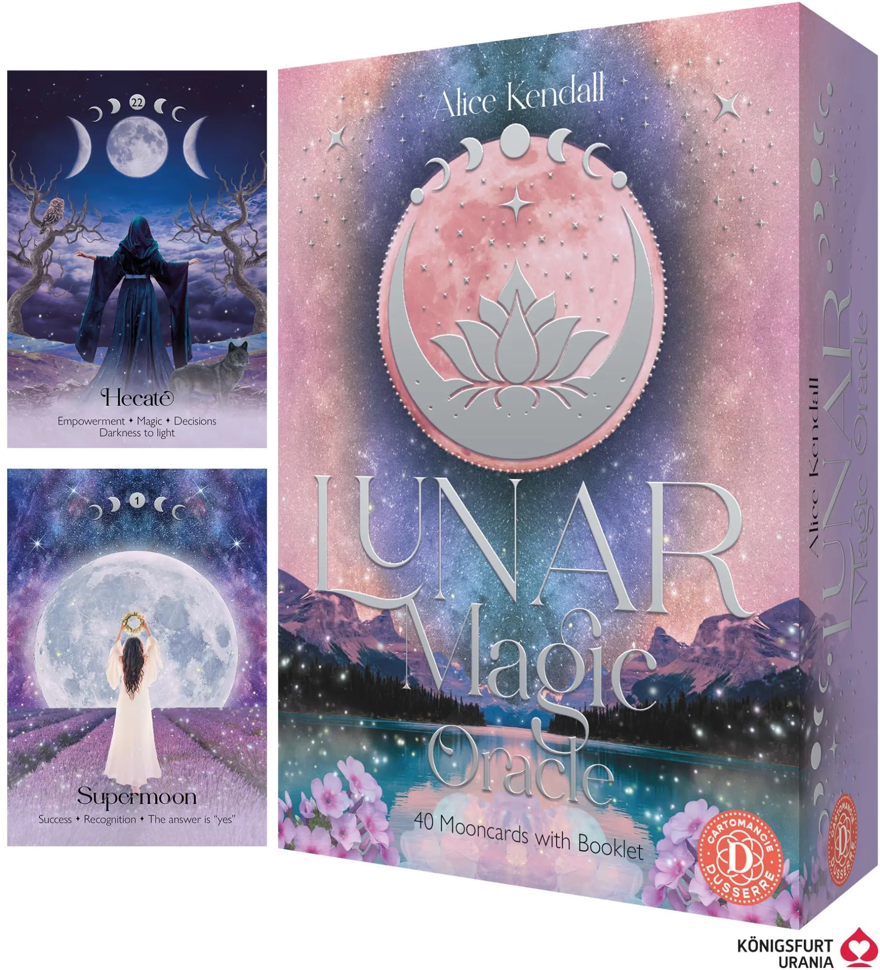 Cover: 4250375110293 | Lunar Magic Oracle - 40 Mooncards with Booklet (English) | Kendall