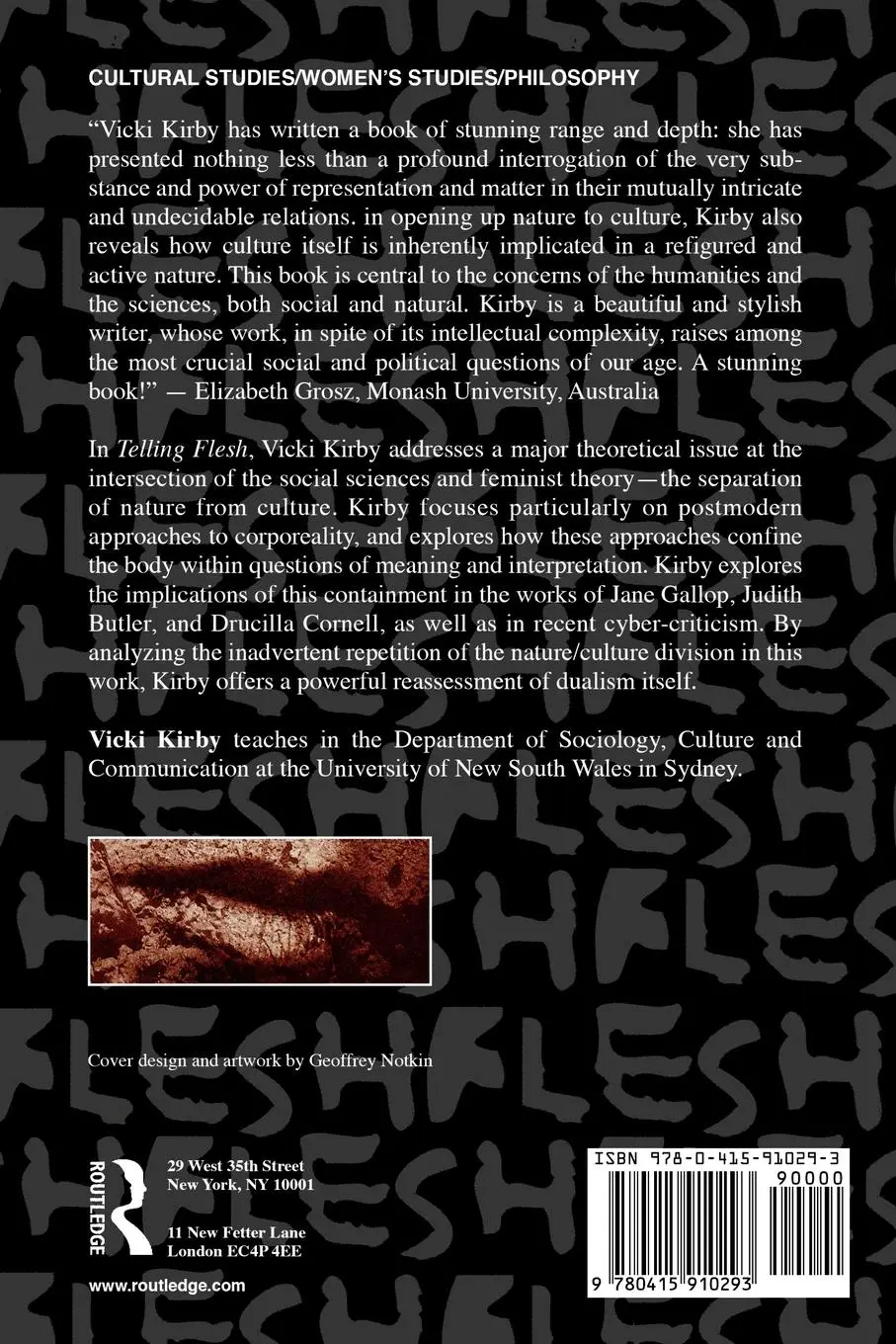 Rückseite: 9780415910293 | Telling Flesh | The Substance of the Corporeal | Vicki Kirby | Buch