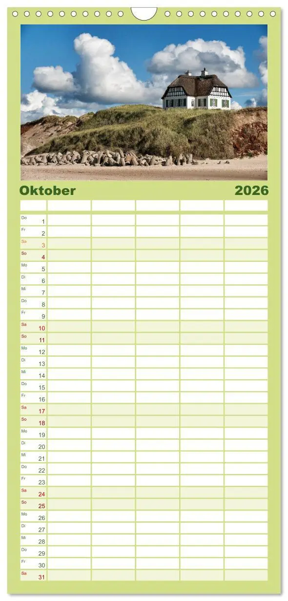 Bild: 9783516520293 | Familienplaner 2026 - Traumziel Dänemark mit 5 Spalten...