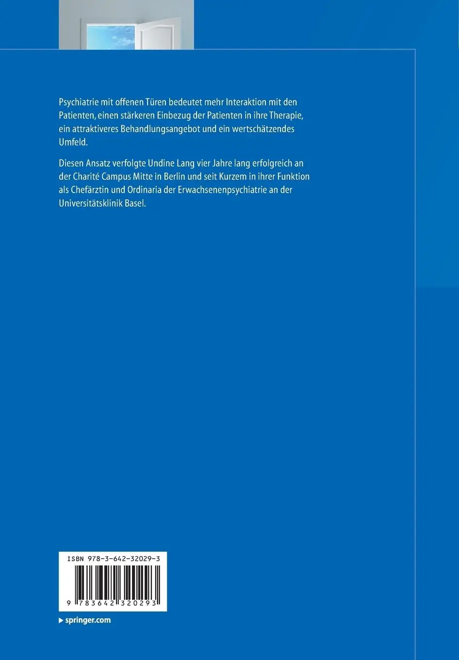 Rückseite: 9783642320293 | Innovative Psychiatrie mit offenen Türen | Undine Lang | Taschenbuch