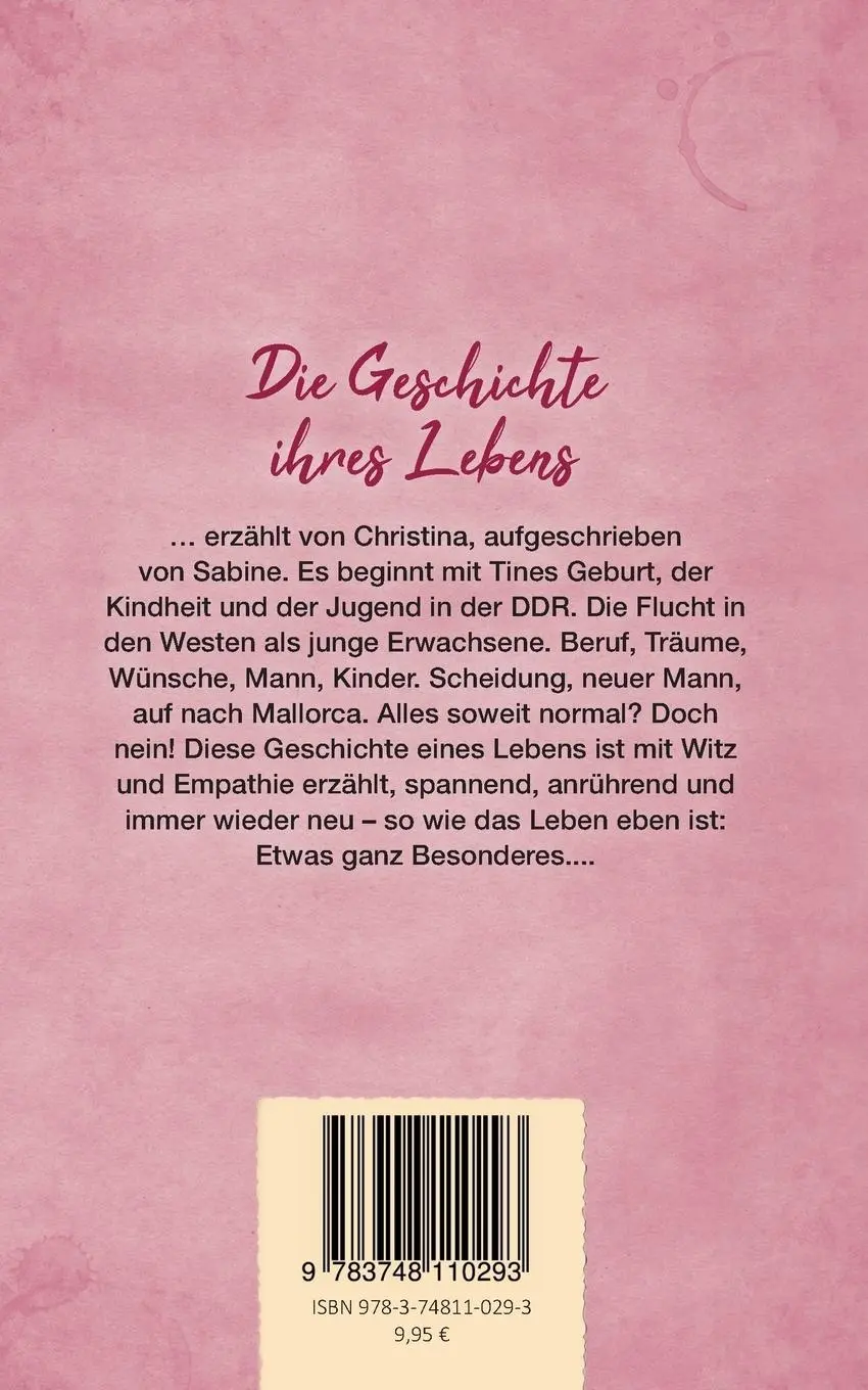 Rückseite: 9783748110293 | Tine aus der Schokoladenfabrik | Autobiografischer Roman | Steppat